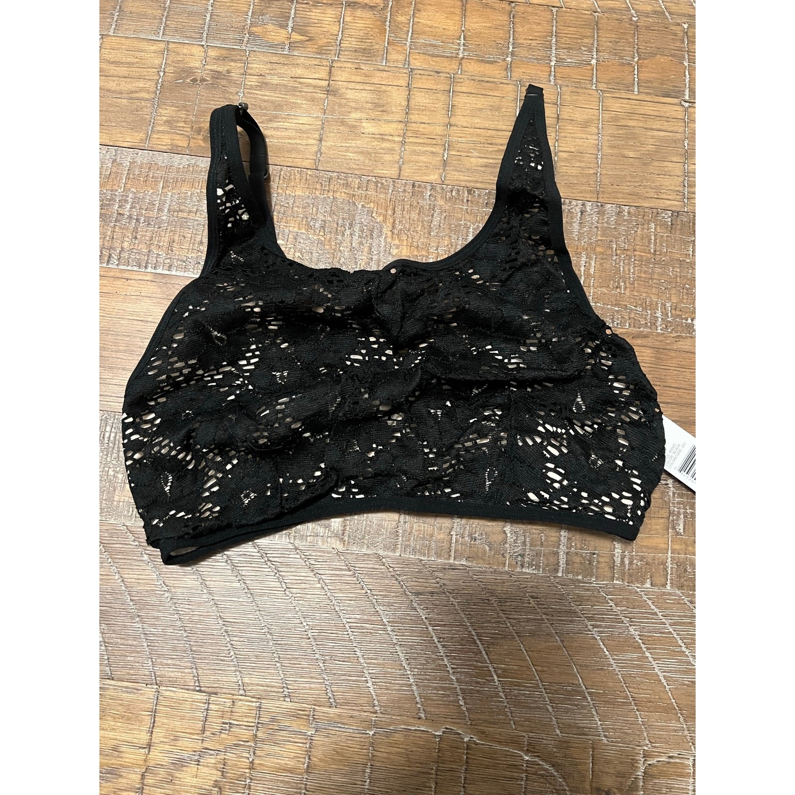 Kensie Black Wireless Lace Bra Size Medium Nwt Racerback Casual Festival — image 2 of 8
